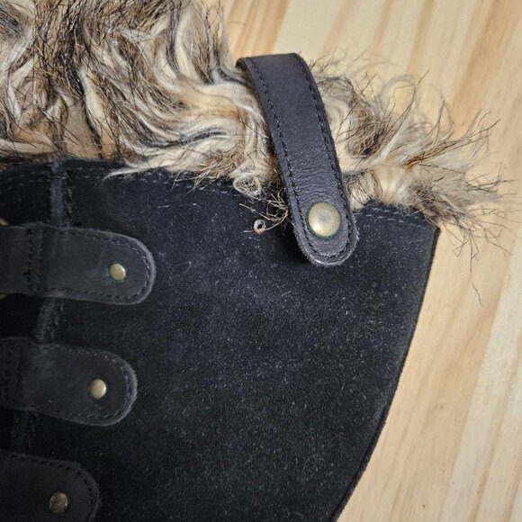 Sorel Joan of Arctic Black Winter Snow Fur Boots - Picture 7 of 11